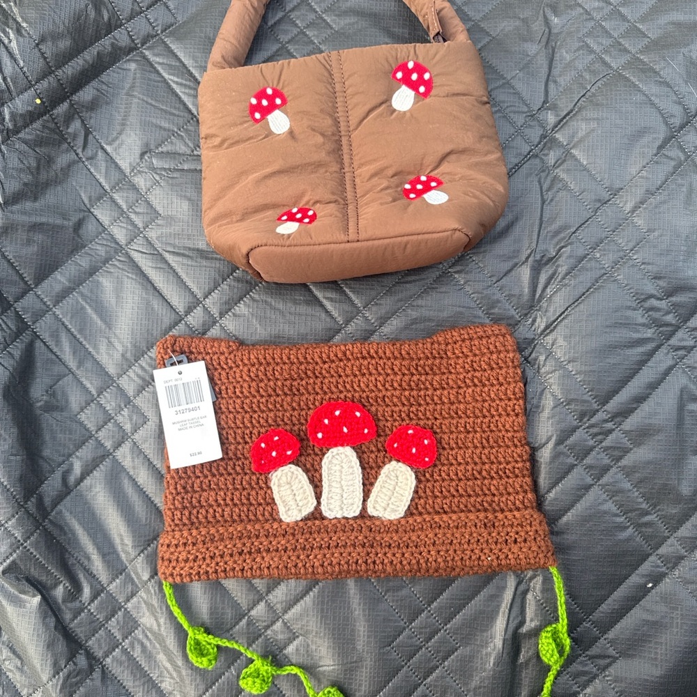 Hot Topic Rust Knit Hat with Whimsical Design